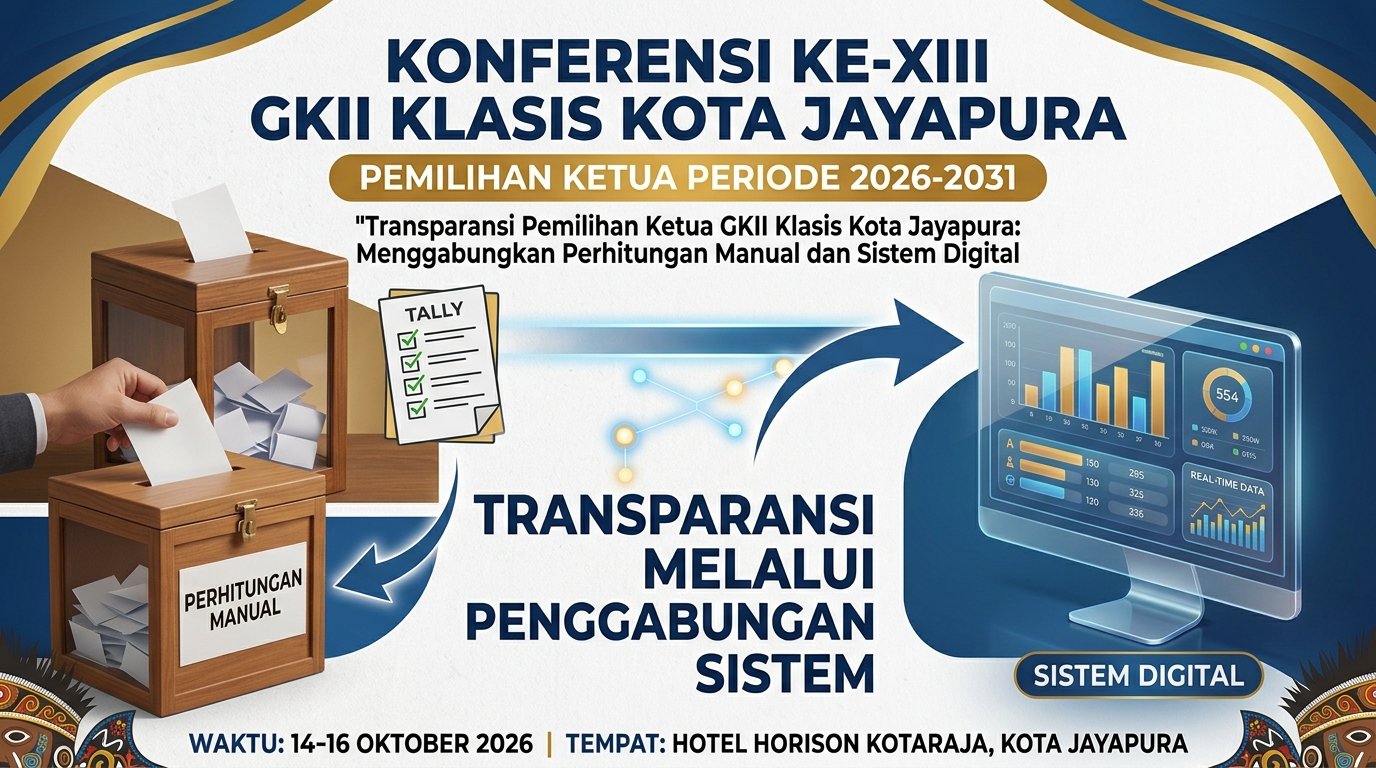 Transparansi Pemilihan Ketua GKII Klasis Kota Jayapura: Menggabungkan Perhitungan Manual dan Sistem Digital